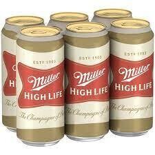 Miller High Life 6pk 16oz cans