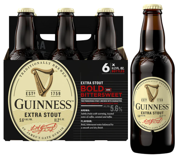 Guinness Extra Stout 6pk 12oz Bottles