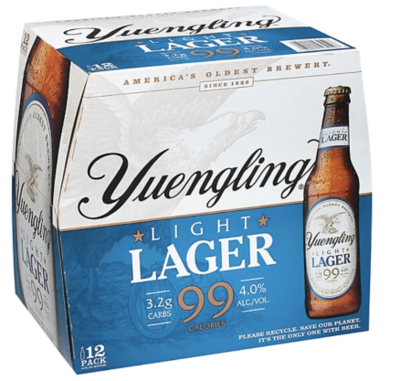 Yuengling Light Lager 12pk 12oz Bottles