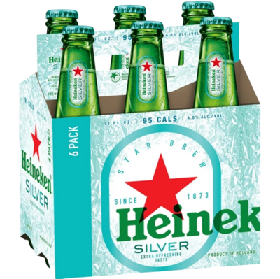 Heineken Silver 6pk Bottles