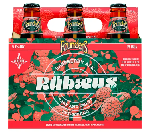 Founders Rubaeus Raspberry Ale 6pk 12oz Bottles