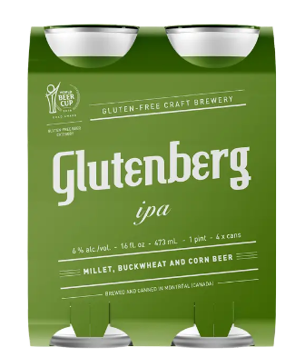 Glutenberg IPA G.F. 4pk 16oz Cans