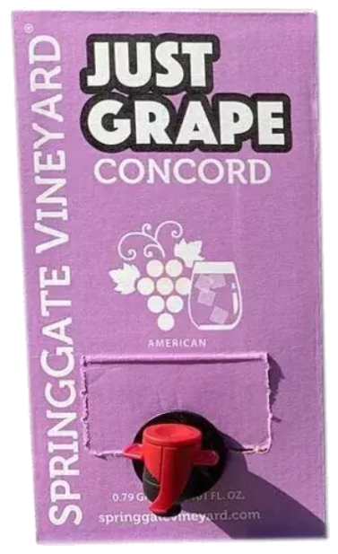 Spring Gate Just Grape Concord 3 Liter Box