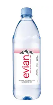 Evian 1 Liter Bottle