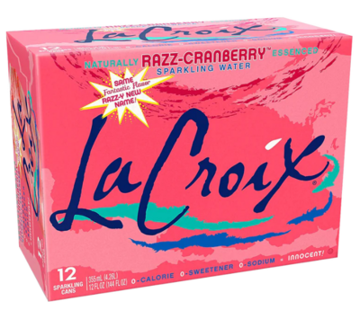La Croix Razz Cranberry Seltzer 12pk 12oz Cans