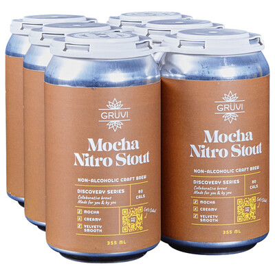 Gruvi Nitro Mocha Stout 6pk 12oz Cans