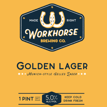 Workhorse Golden Lager 6pk 12oz Cans