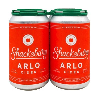 Shacksbury Arlo Cider 4pk 12oz Can