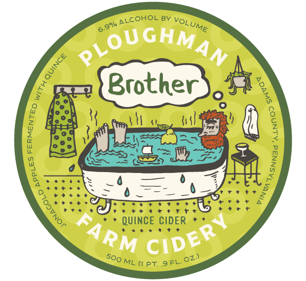 Ploughman Brother Quince Cider 500ml Bottle