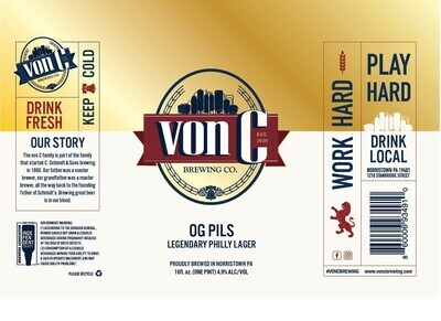 Von C OG Pilsner 4pk 16oz Cans