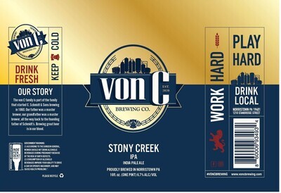 Von C Stony Creek IPA 4pk 16oz Cans