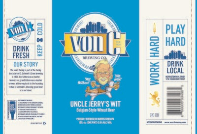 Von C Uncle Jerry&#39;s Wit 4pk 16oz Cans