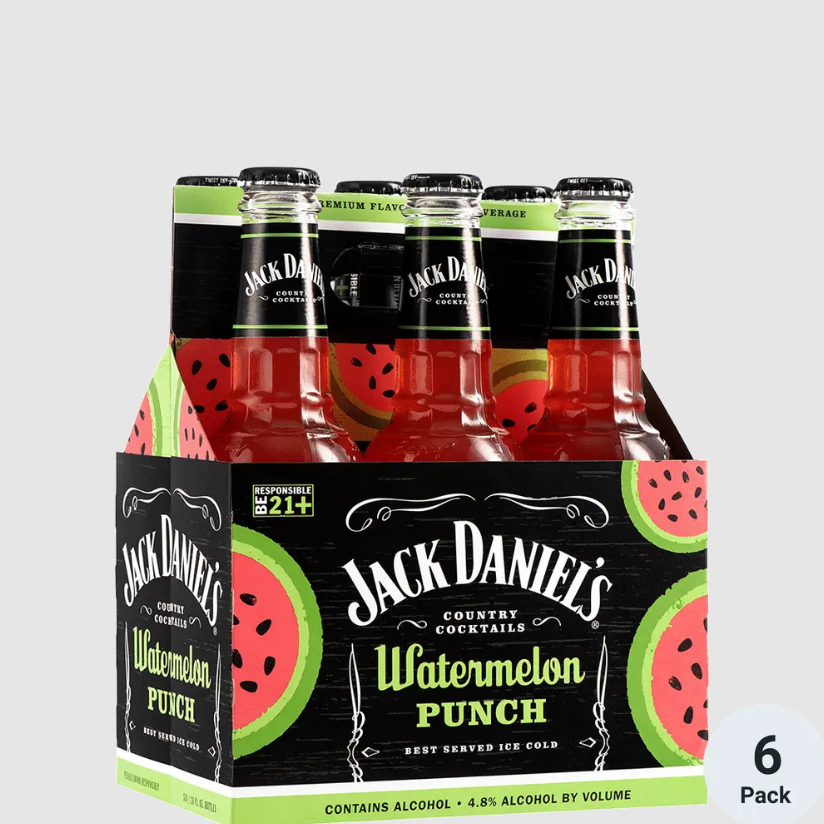 Jack Daniels Watermelon Punch 6pk 10oz Bottles