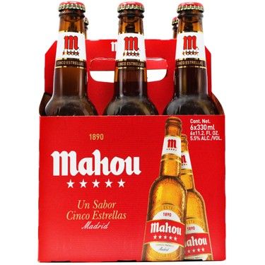 Mahou Cinco Estrellas 6pk 12oz Bottles