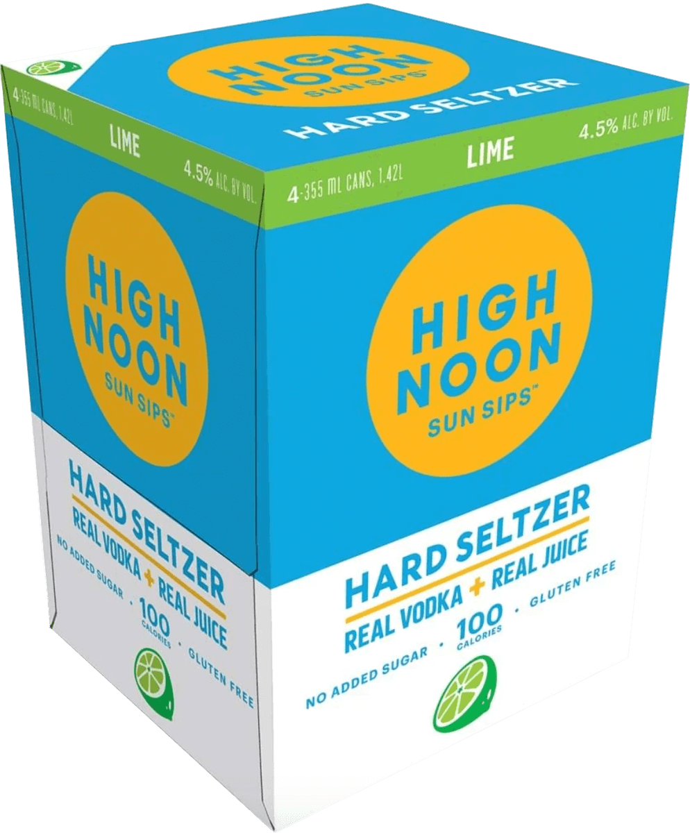 High Noon Lime Vodka Hard Seltzer 4pk 12oz Cans