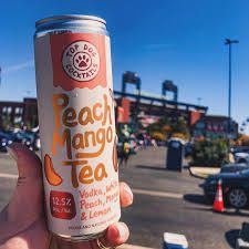 Top Dog Peach Mango Tea 4pk 12oz Cans