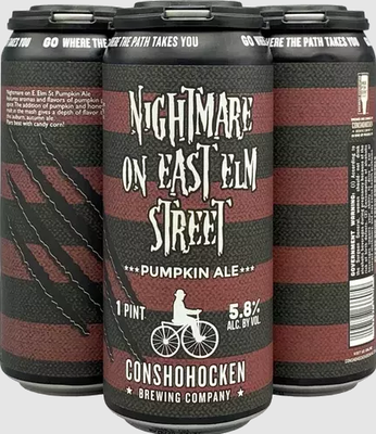 Conshohocken Nightmare on East Elm Street Pumpkin Ale 4pk 16oz Cans