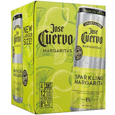 Jose Cuervo Sparkling Margarita Cocktail 4pk 12oz Cans