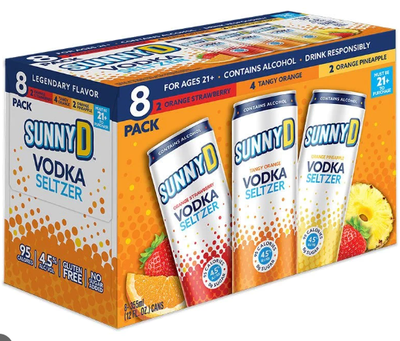 SunnyD Vodka Seltzer Variety 8pk 12oz Cans
