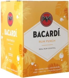 Bacardi Rum Punch Cocktail 4pk 12oz Cans