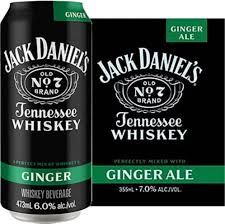 Jack Daniel&#39;s Whiskey and Ginger Ale Cocktail 4pk 12oz Cans