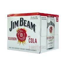 Jim Beam Bourbon and Cola 4pk 12oz Cans