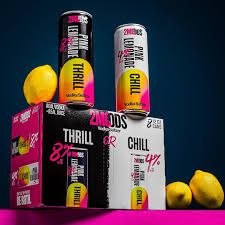 2Moods Pink Lemonade Mix 4pk 12oz Cans