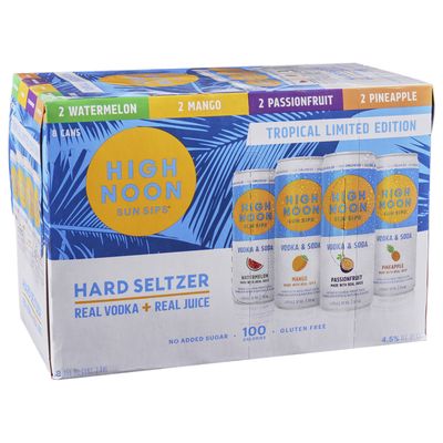 High Noon Vodka Hard Seltzer Tropical Variety 8pk 12oz Cans