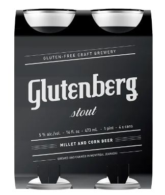 Glutenberg Stout G.F. 4pk 16oz Cans