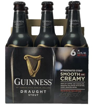 Guinness Stout Draft 6pk 12oz Bottles