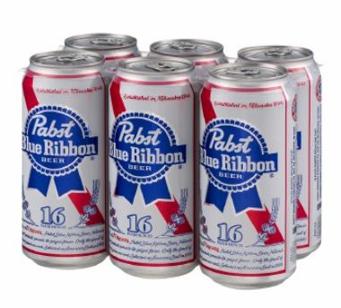 Pabst Blue Ribbon (PBR) 6pk 16oz Cans