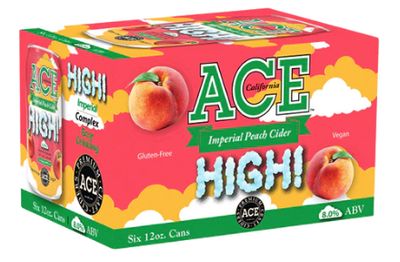 Ace High Peach Cider 6pk 12oz Cans