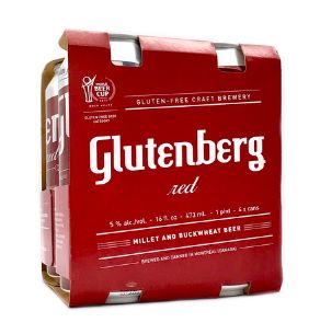 Glutenberg Red Ale G.F. 4pk 16oz Cans