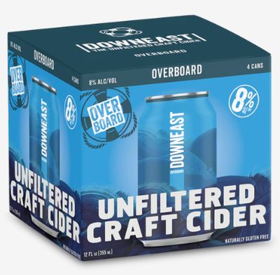 Downeast Cider Overboard 4pk 12oz Cans