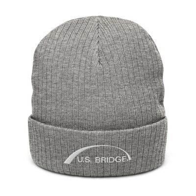 U.S. Bridge Ribbed Knit Beanie