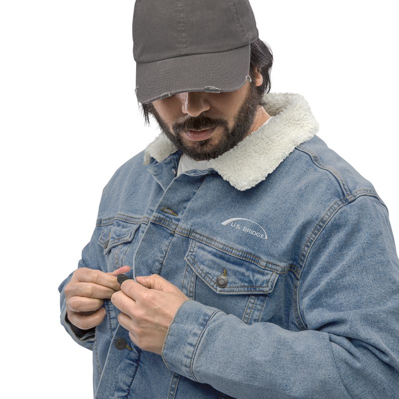 U.S. Bridge Unisex Denim Sherpa Jacket