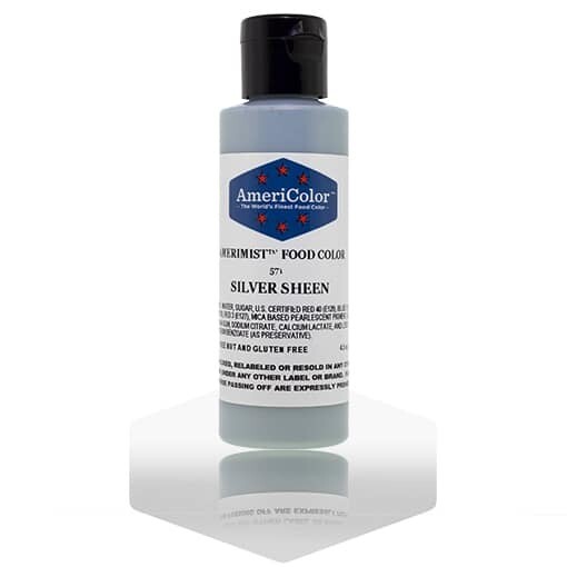 Americolor Airbrush Food Color Silver Sheen 4.5oz