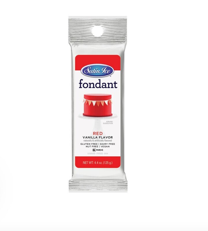 Satin Ice Fondant Red 4.4 oz