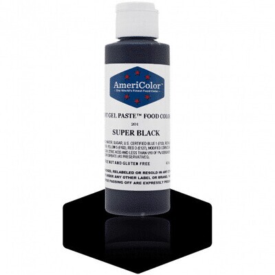 Americolor Gel Food Color Super Black 4.5oz