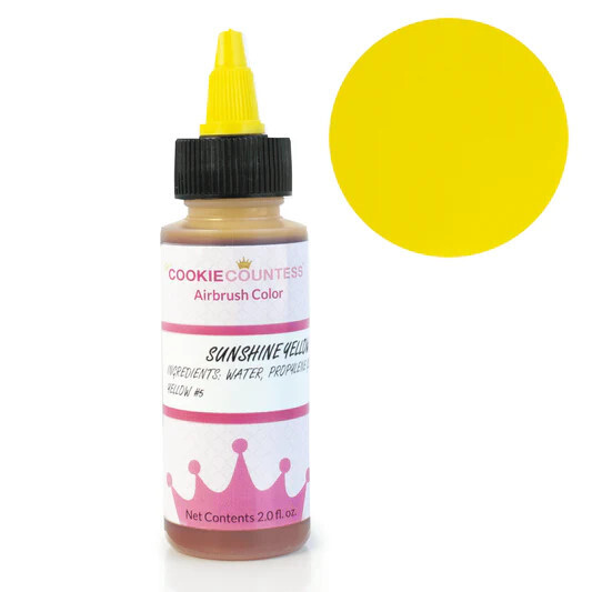 Cookie Countess Airbrush Color Sunshine Yellow 2oz