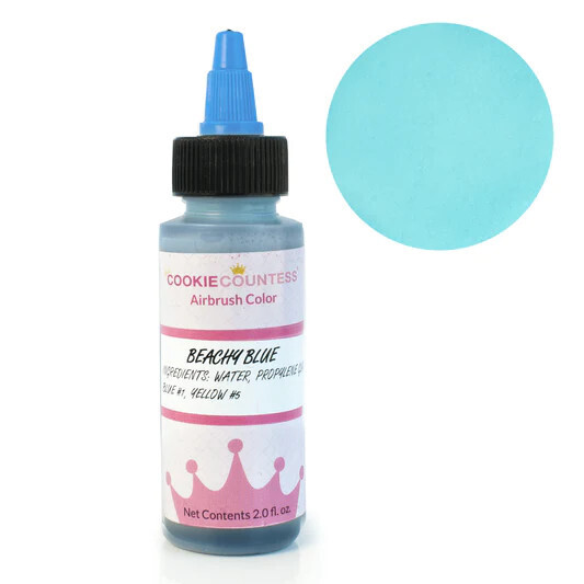 Cookie Countess Airbrush Color Beachy Blue 2 oz