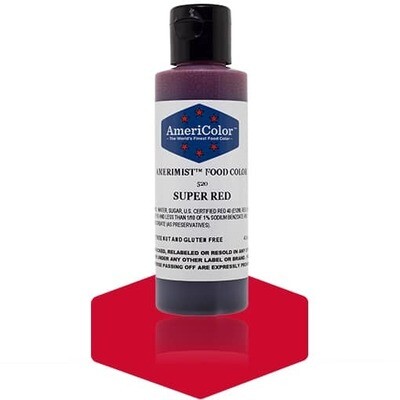 Americolor Airbrush Food Color Super Red 4.5oz