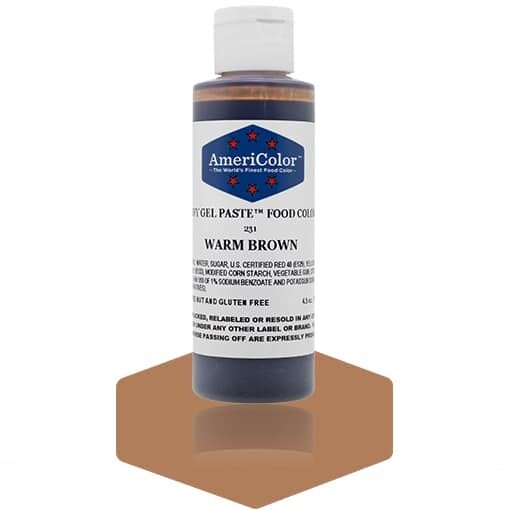 Americolor Gel Food Color Warm Brown 4.5oz