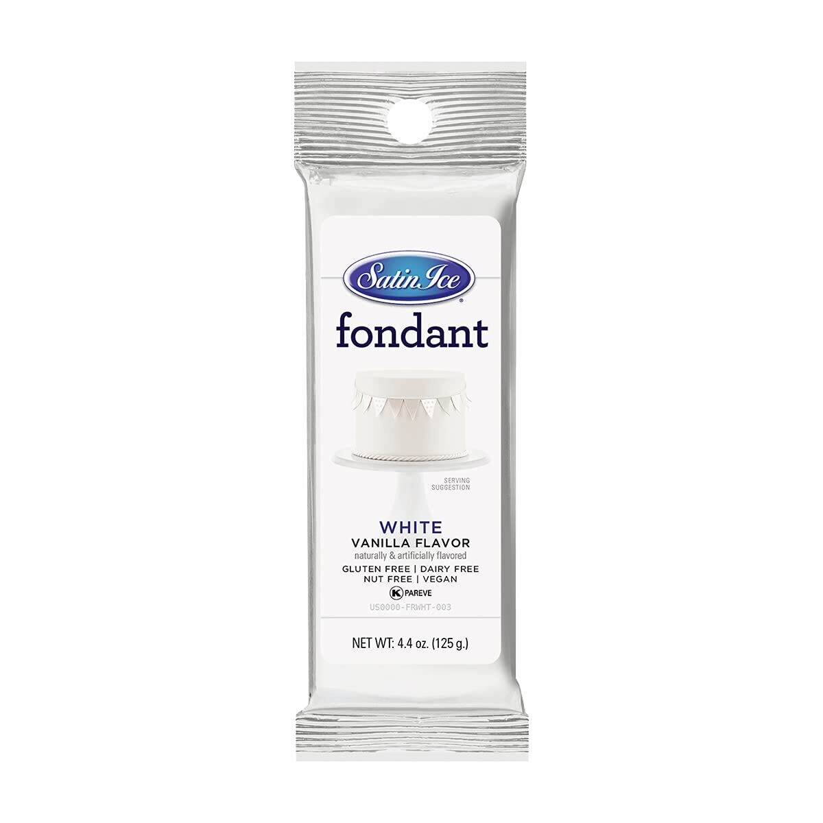 Satin Ice Fondant White 4.4 oz