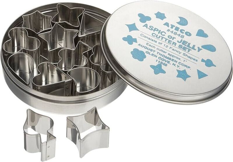 Ateco 12 pcs cutters hearts &amp; stars set 4848