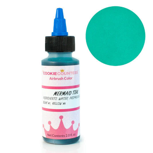 Cookie Countess Airbrush Color Mermaid Teal 2 oz