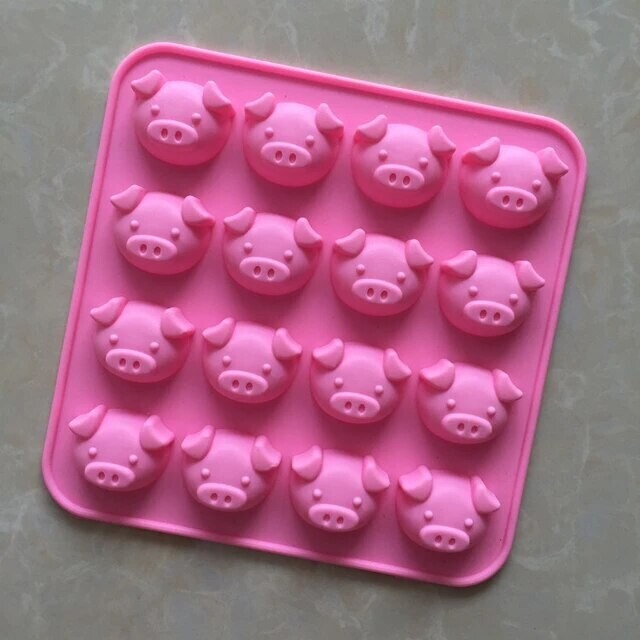16 Cavities Pigs Silicon Mold