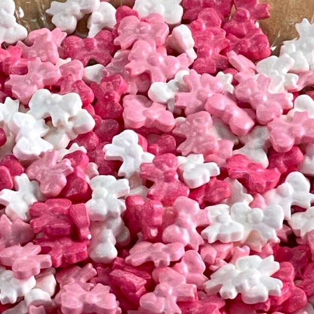 GD Sprinkles Pink  And White Ribbon Bows 3 oz.