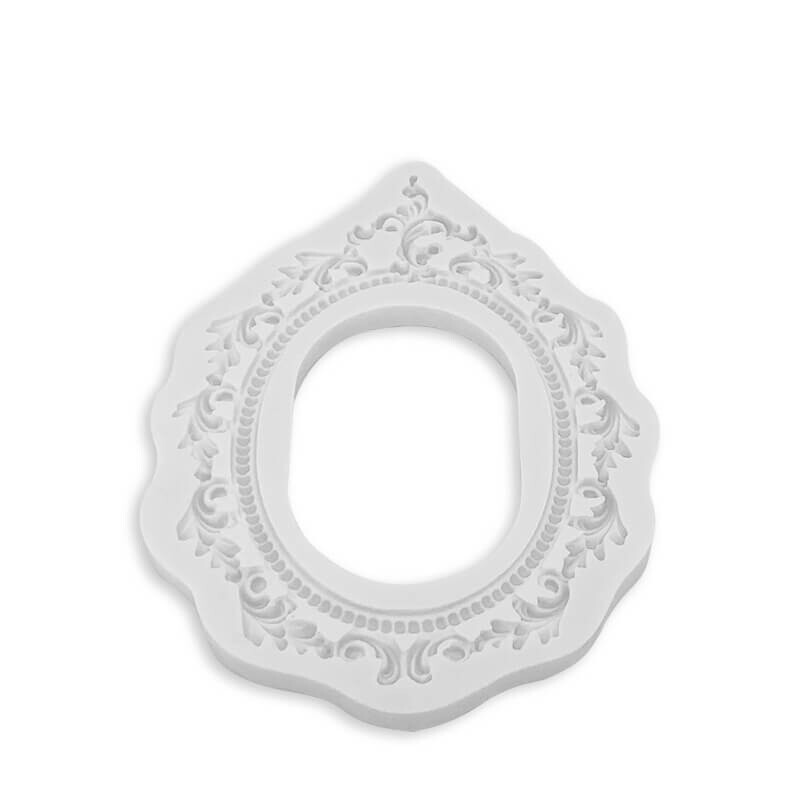 Silicone Mold Large Oval Photo Frame Eclipse