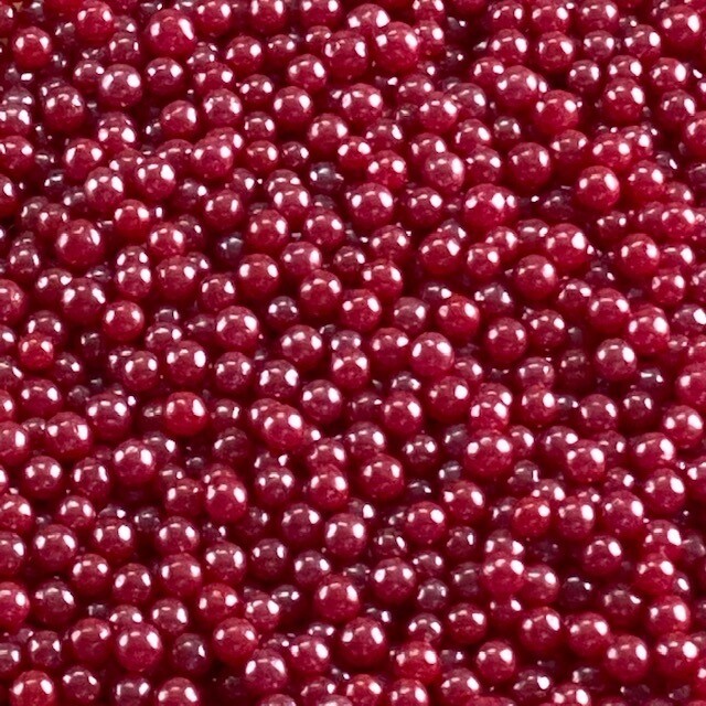 GD Sugar Pearl Red  Beads 4mm 3oz